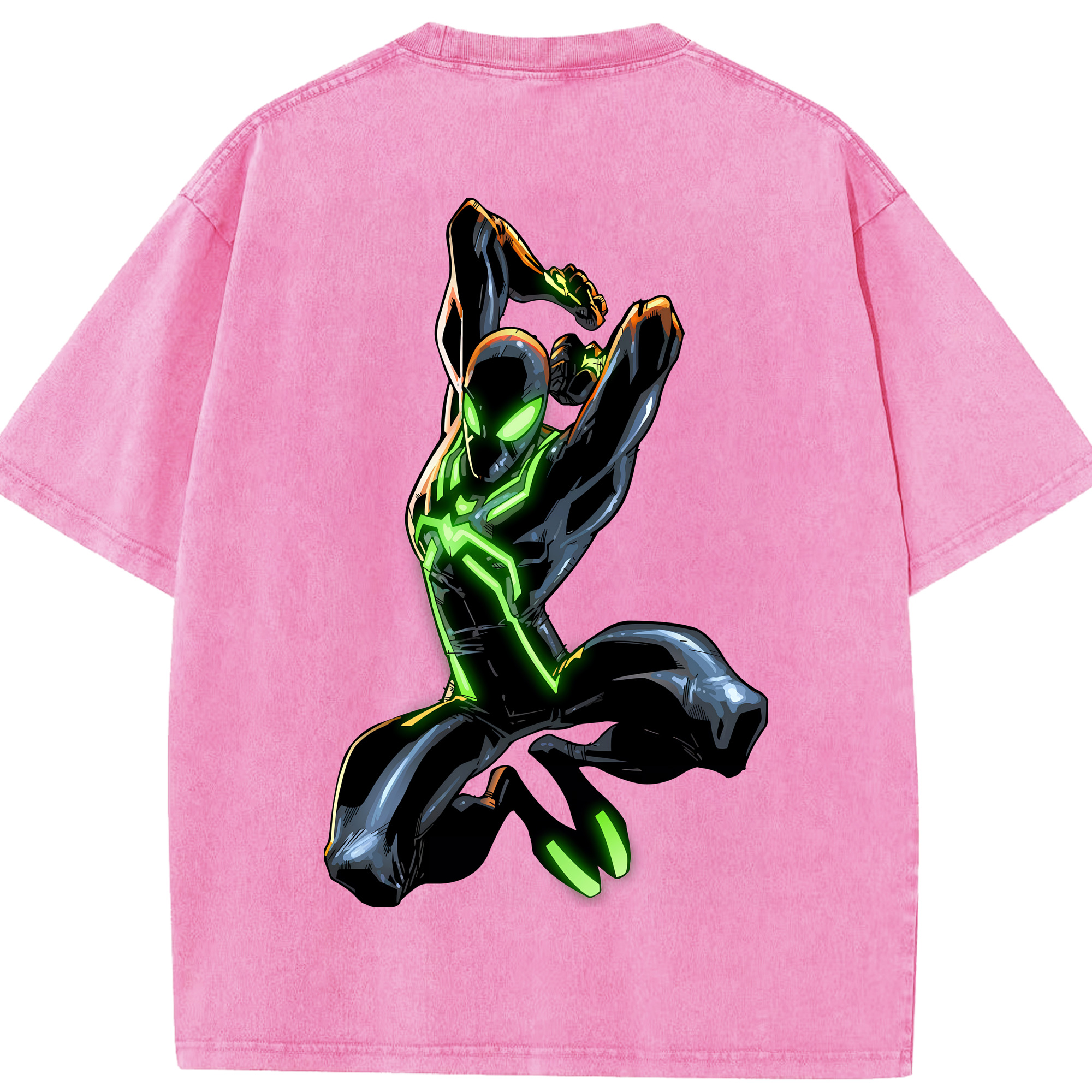 （画像用） Spider Man スパイダーマン 綿100% ヴィンテージ風 半袖Tシャツ（背面プリント）